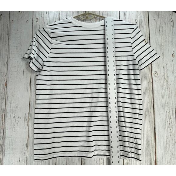 Mighty Fine Top Women Plus 3X Black White Striped Just One More Episode STAINS - Picture 5 of 6